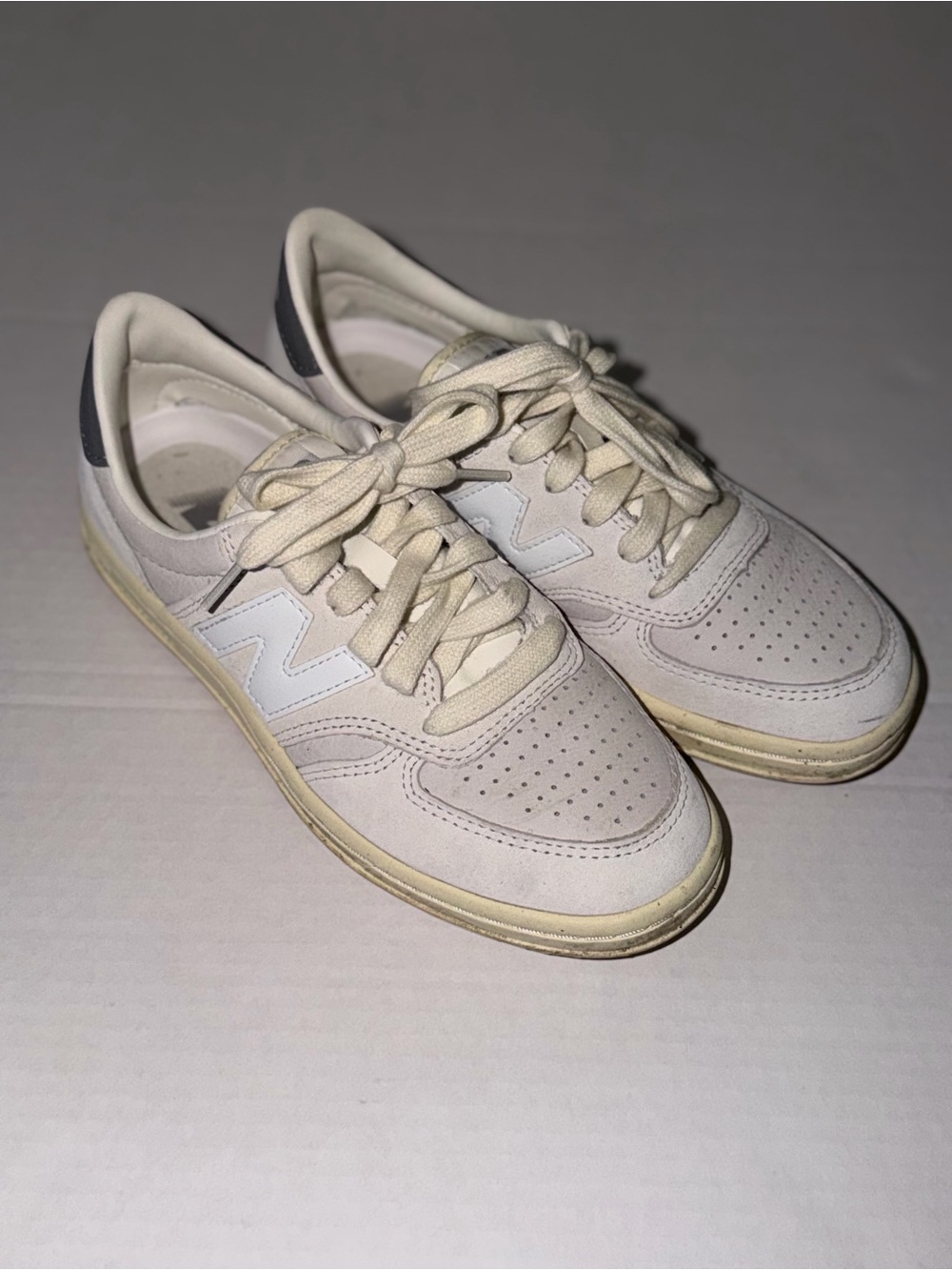 New Balance Women's Cream and White Low-Top Sneakers